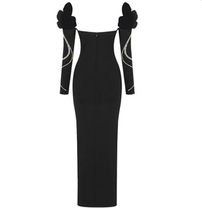 Black Evening Side Split Gowns