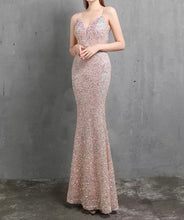 Load image into Gallery viewer, Sequin Fitted Mermaid Gown