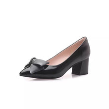 Load image into Gallery viewer, Bow Slipon Block Heels Pumps