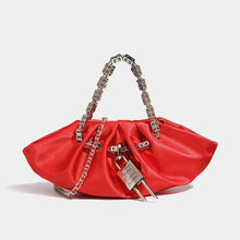 Cargar imagen en el visor de la galería, Designer Chain Ruched Pouch Bag