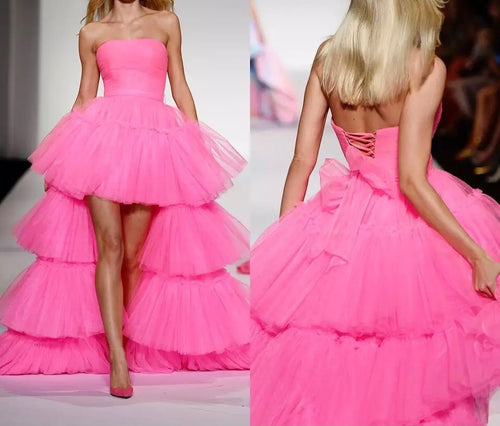 Princess Tiered Tulle Prom  Dress