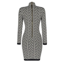 Load image into Gallery viewer, Geometric Celebrity Bandage Mini Dress