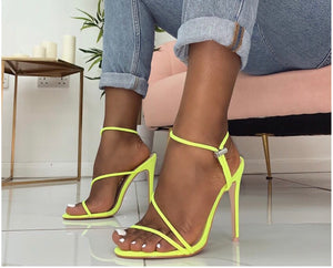 Cross-Tied Ankle Strap Sandals