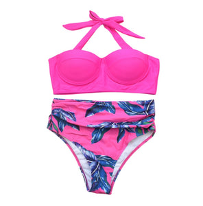 High Waist Leaf Bikini