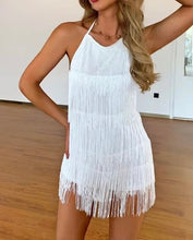Load image into Gallery viewer, Tassel Fringe Halter Romper