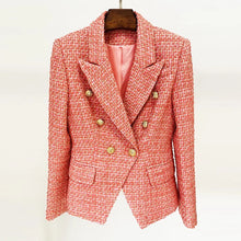 Carica l&#39;immagine nel visualizzatore di Gallery, Vintage Plaid Tweed Lapel Jacket