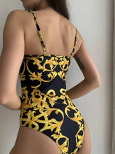 Load image into Gallery viewer, Printed Ruffled Lace Ruffle Swimwear