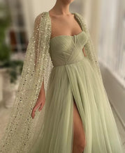 Load image into Gallery viewer, Sparkle Cape  Evening Gown