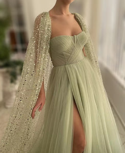 Sparkle Cape  Evening Gown