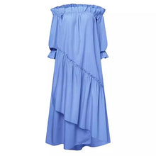 Charger l&#39;image dans la galerie, Off Shoulder Pleated Irregular SunDress
