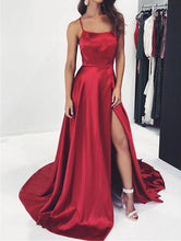Charger l&#39;image dans la galerie, High Slit Cross Back Prom Gown