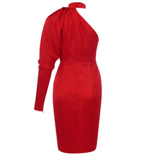 Charger l&#39;image dans la galerie, Red One Shoulder Draped Dress