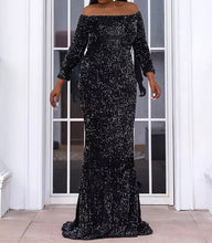Carregar imagem no visualizador da galeria, Curvy Long Sequined Mermaid Ball Gowns