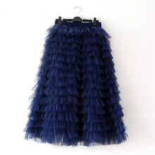 Cargar imagen en el visor de la galería, Tulle Multilayer Ruffles Skirt