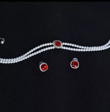 Cargar imagen en el visor de la galería, Crystal Bead Pendant Necklace Earring Set
