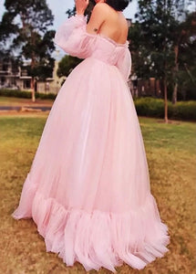 Custom made Blue/Pink Long Evening Gowns / Prom Dress