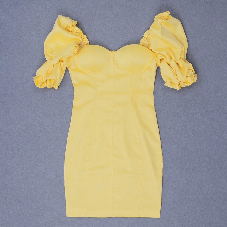 Yellow Ruffles Dress
