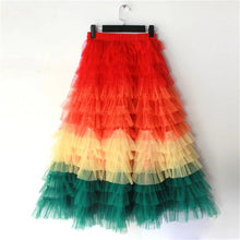 Carica l&#39;immagine nel visualizzatore di Gallery, Tulle Multilayer Ruffles Skirt