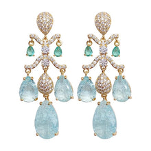 Charger l&#39;image dans la galerie, Drop Shaped Zircon Earrings