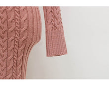 Cargar imagen en el visor de la galería, Turtlenek Warm Sweater Knitted Dress