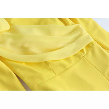 Load image into Gallery viewer, Chiffon Drape Yellow Dress
