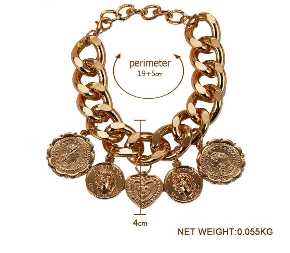 Heart Charm Bracelet