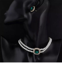 Carregar imagem no visualizador da galeria, Crystal Bead Pendant Necklace Earring Set