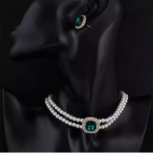 Cargar imagen en el visor de la galería, Crystal Bead Pendant Necklace Earring Set