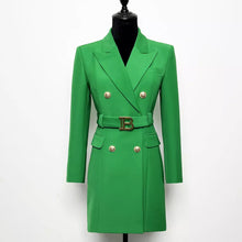 Load image into Gallery viewer, Belted Office Blazer Dress
