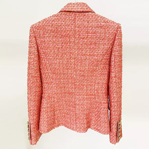 Vintage Plaid Tweed Lapel Jacket