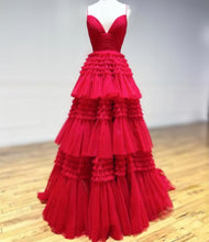 Carregar imagem no visualizador da galeria, Glitter Side Slit Tiered Prom Dress