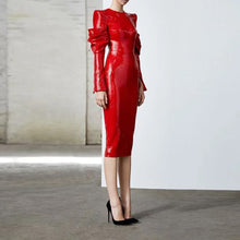Load image into Gallery viewer, Red Sequin Evening Dress