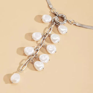 Pearl Chain Tassel Necklace