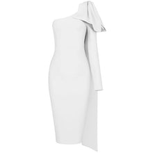 Carica l&#39;immagine nel visualizzatore di Gallery, Bowknot One Shoulder Bandage Dress