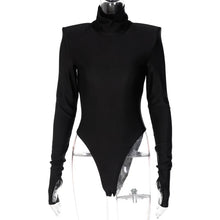 Load image into Gallery viewer, Solid Satin Turtleneck Bodysuit