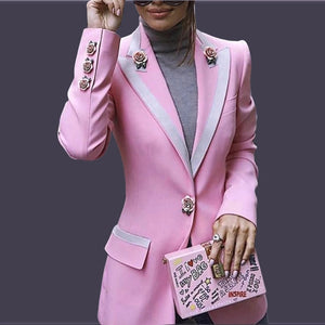 Rose Buttons Pink Jacket