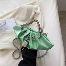 Cargar imagen en el visor de la galería, Designer Chain Ruched Pouch Bag