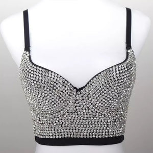 Diamond beading sling Bustier