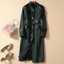 Carica l&#39;immagine nel visualizzatore di Gallery, PU Leather Fashion Slim Jacket Dress