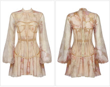 Carica l&#39;immagine nel visualizzatore di Gallery, Mesh Lace Corset Two Pieces Dress