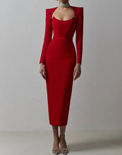 Load image into Gallery viewer, High Shoulder Bandage Dress