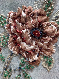 Rose Flower Jacquard A Line Dress