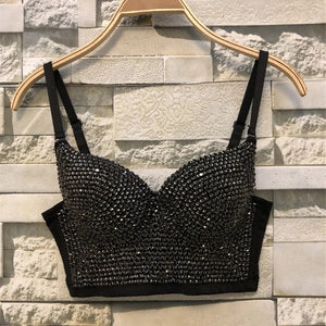 Diamond beading sling Bustier