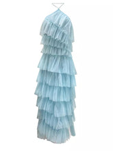 Load image into Gallery viewer, Tulle Halter Tiered Pleated Layered Dress