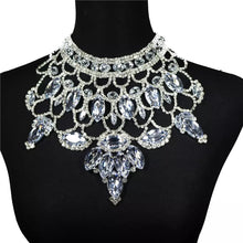 Carica l&#39;immagine nel visualizzatore di Gallery, Crystal Water Drops Rhinestone Necklace