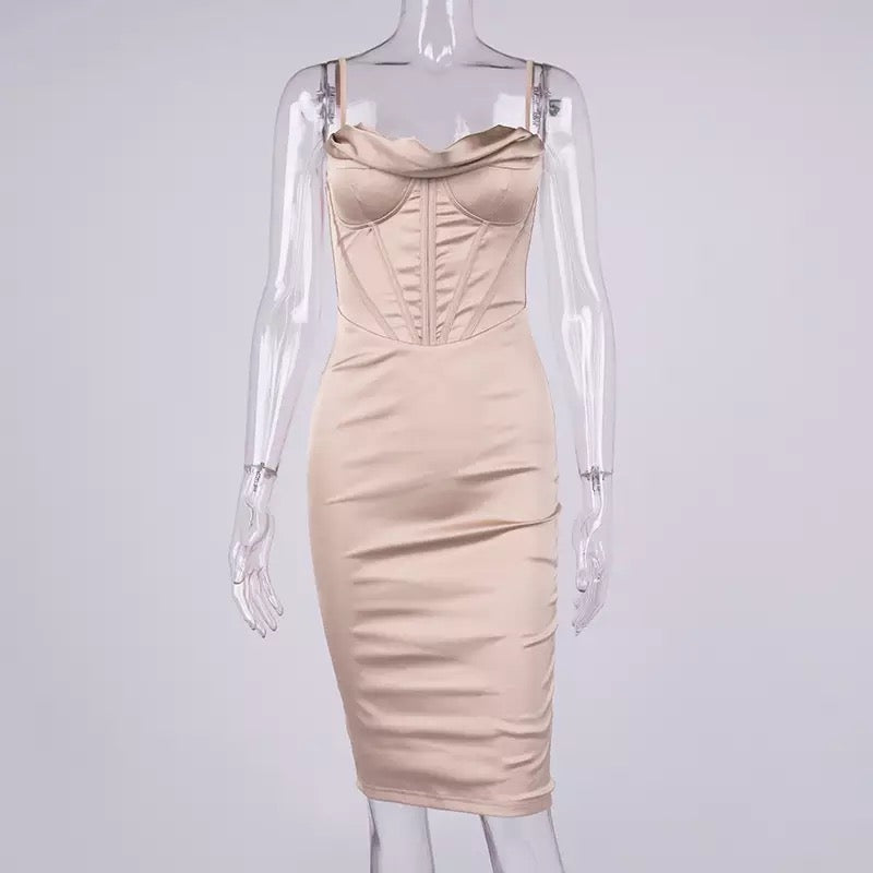 Corset Spaghetti Strap Slim Dress