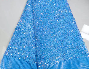 Mermaid Sequin Velvet Belt Gown