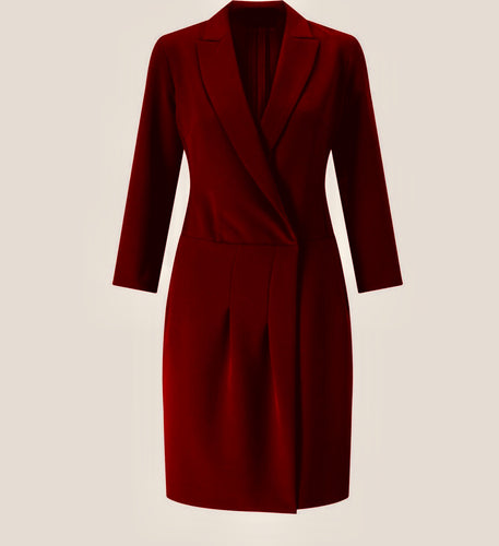 Maroon Blazer Dress