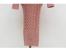 Load image into Gallery viewer, Turtlenek Warm Sweater Knitted Dress