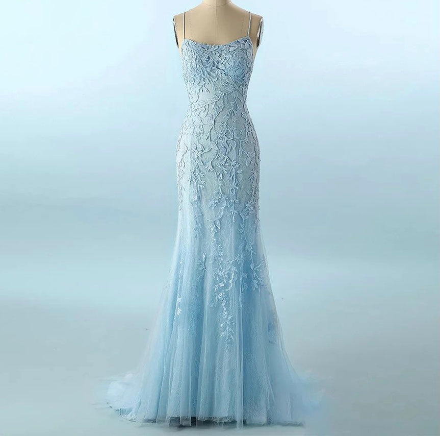 Mermaid Lace Tulle Prom Dress